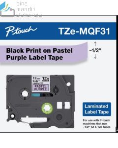 Katalog perlengkapan Kantor Brother TZE-MQF31 Black on Pastel Purple 12mm P-touch Tape dan gambarnya