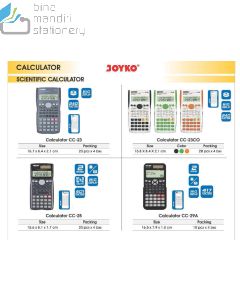 Jual Joyko CC-23 | CC-23CO | CC-25 | CC-29A Kalkulator Scientific Ilmiah Aritmetika fisika dan Matematika termurah harga grosir Jakarta