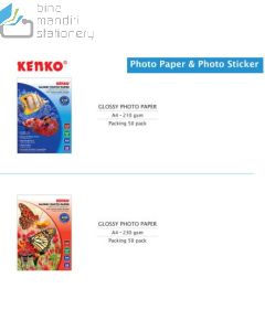 sample Image stationery Kertas Photo Glosy Kenko Photo Paper GP-210-A4