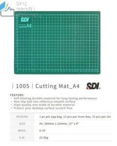 Contoh peralatan kantor SDI 1005 Cutting Mat (A4 / 12" x 9") Tatakan Alas Potong Cutter dan gambarnya