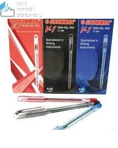 Gambar atk Pena Ballpoint type Snowman Ballpoint V-1 Medium 1.0mm Red Pena Pulpen