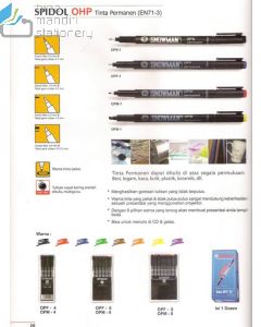 Gambar perlengkapan kantor Snowman OHP Permanent Marker OPM-8  (Medium - 8 Colour) Pena Spidol dan aneka katalog Snowman grosir