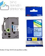 E-Katalog gambar alat tulis P-touch Tape Brother TZE-551 Black on Blue 24mm