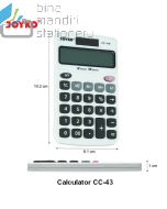 Jual Kalkulator Saku Pocket 12 Digit Joyko Calculator CC-43 terlengkap di toko alat tulis