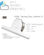 Brosur gambar stationery SDI 0206 Spring Clips (6") Stainless Steel (Paper Clips) Klip Penjepit