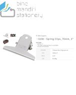 Gambar SDI 0208 Spring Clips (3") Stainless Steel (Paper Clips) Klip Penjepit merek SDI