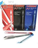 Gambar atk Pena Ballpoint type Snowman Ballpoint V-1 Medium 1.0mm Red Pena Pulpen