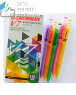 Pena Ballpoint type Snowman Ballpoint V-7 Semi Gel Black image